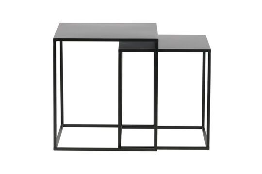 Set of 2 black metal coffee tables Ziva Clipped