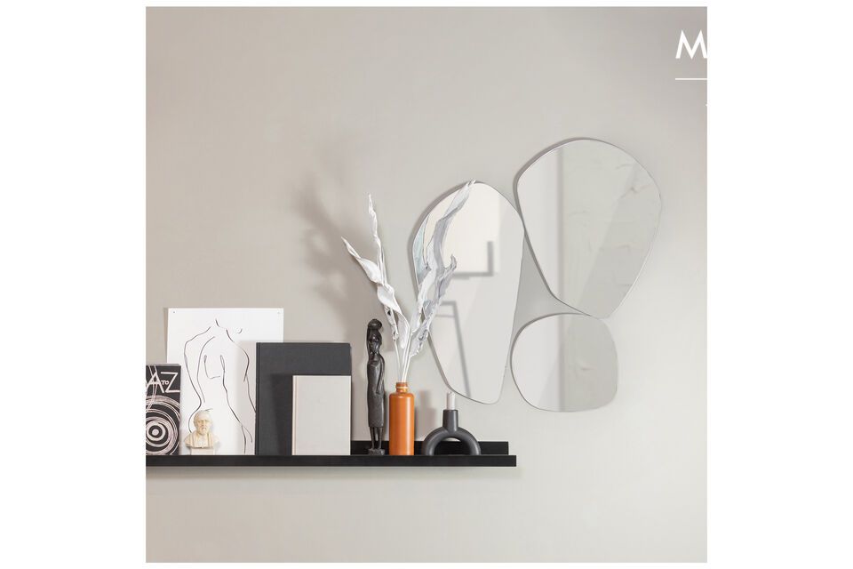 Set of two black wall shelves Studio, elegant and practical