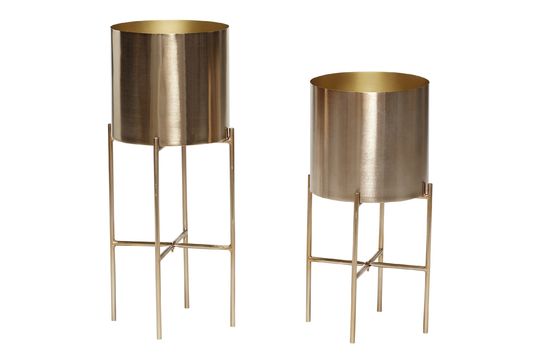 Set of 2 brass planters Airy Clipped
