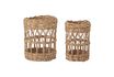 Miniature Set of 2 brown rattan baskets Jala 1