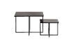 Miniature Set of 2 dark brown metal side tables Olan 4