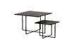 Miniature Set of 2 dark brown metal side tables Olan 3