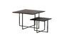 Miniature Set of 2 dark brown metal side tables Olan Clipped