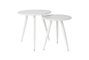 Miniature Set Of 2 Daven White Side Tables Clipped