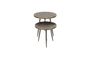 Miniature Set of 2 Flaxieu Brushed Metal Side Tables Clipped