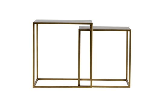 Set of 2 gold metal coffee tables Ziva Clipped