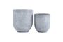 Miniature Set of 2 grey cement planters Gard Clipped