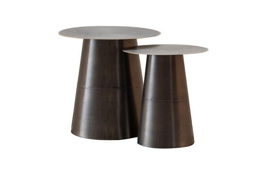 Set of 2 Jiggy black metal side tables