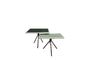 Miniature Set of 2 Rêveries green coffeetables in lacquered wood Clipped