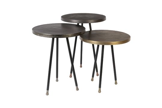Set of 3 Alim side tables Clipped