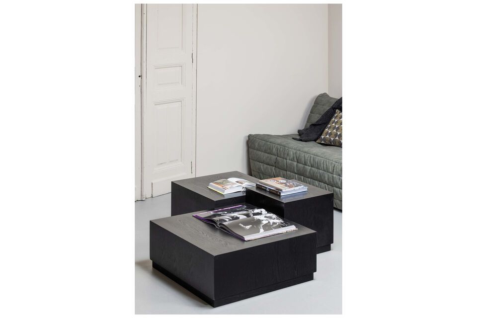 Set of three Pim side tables, volume, modernity and design to enhance a living room.