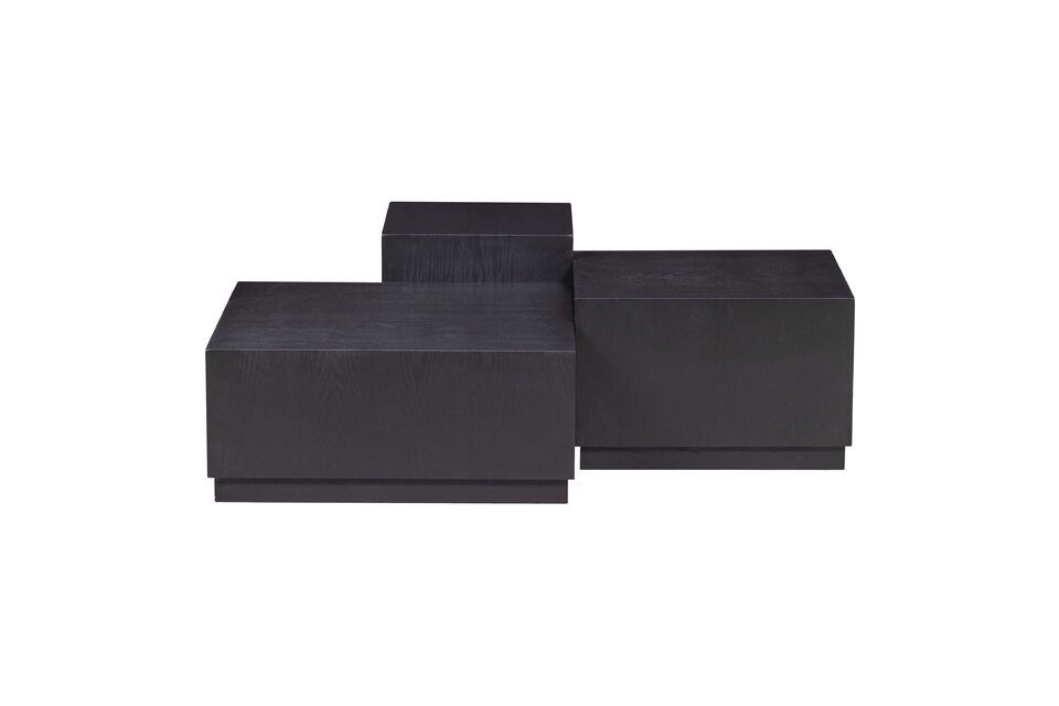 Generous models, made of ash wood and MDF, its black matte finish is ultra elegant