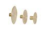 Miniature Set of 3 Golden Iron knobs Knobs Clipped