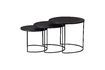 Miniature Set of 3 James dark brown metal side tables 1