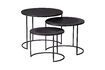 Miniature Set of 3 James dark brown metal side tables 4