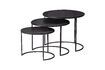 Miniature Set of 3 James dark brown metal side tables 5