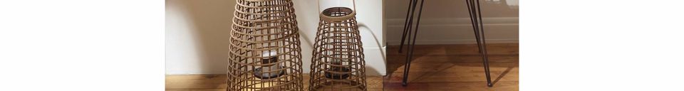 Material Details Set of 3 Skagen bamboo lanterns