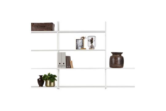 set of 3 white wooden shelves Upright Clipped