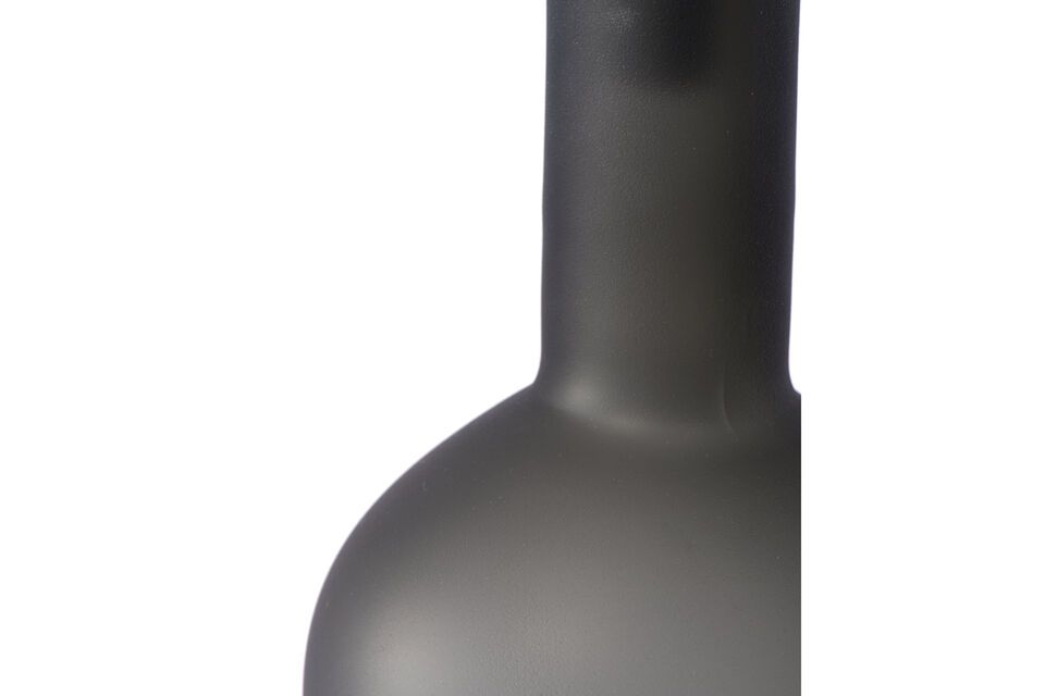 Set of 4 black Bubbles glass bottles - 12