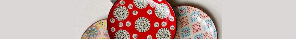 Material Details Set of 4 Bohemian ceramic plates