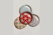 Miniature Set of 4 Bohemian ceramic plates 1