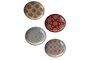 Miniature Set of 4 Bohemian ceramic plates Clipped