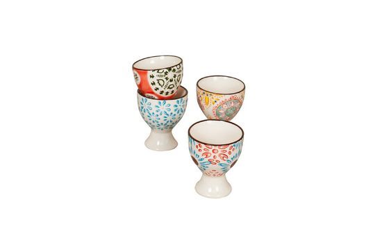Set of 4 Bohemian egg cups Clipped