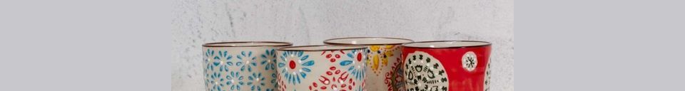 Material Details Set of 4 Bohemian espresso cups