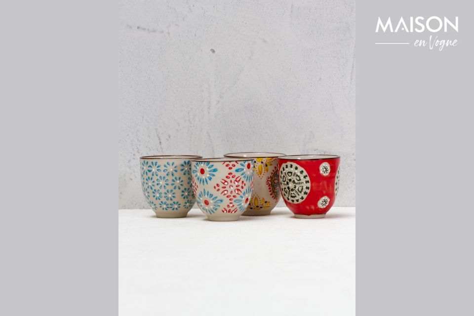 Set of 4 Bohemian espresso cups Chehoma