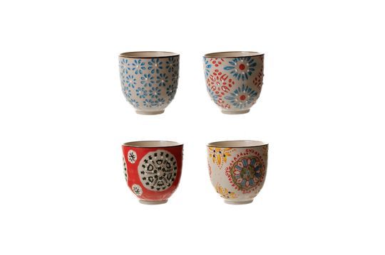 Set of 4 Bohemian espresso cups Clipped