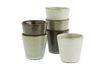 Miniature Set of 4 ceramic cups multicolor Higge 1