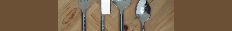 Material Details Set of 4 Istanbul hammered cutlery
