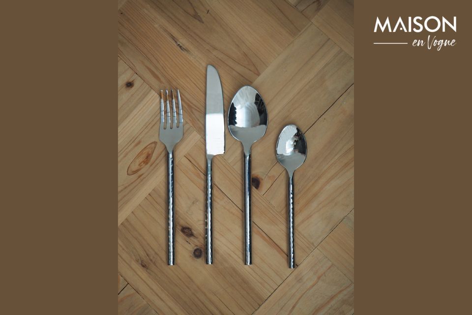 Set of 4 Istanbul hammered cutlery Chehoma