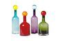 Miniature Set of 4 multicolored glass bottles Bubbles Clipped