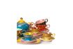 Miniature Set of 4 multicolored porcelain cups Grandma 3