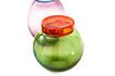 Miniature Sets of 4 Bloated multicolored glass jars 3