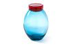Miniature Sets of 4 Bloated multicolored glass jars 6