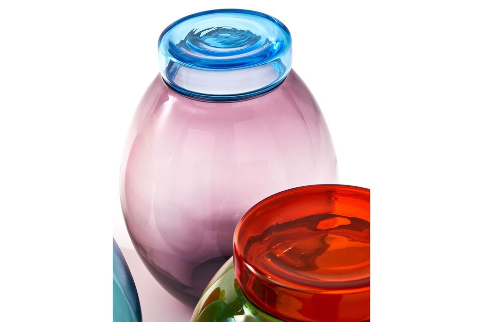 With a variety of bright colors encapsulated in glass