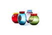 Miniature Sets of 4 Bloated multicolored glass jars 1