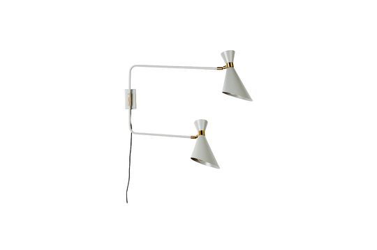 Shady double wall lamp in grey Clipped