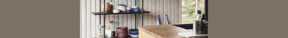 Material Details Shelf in black eucalyptus wood Norm