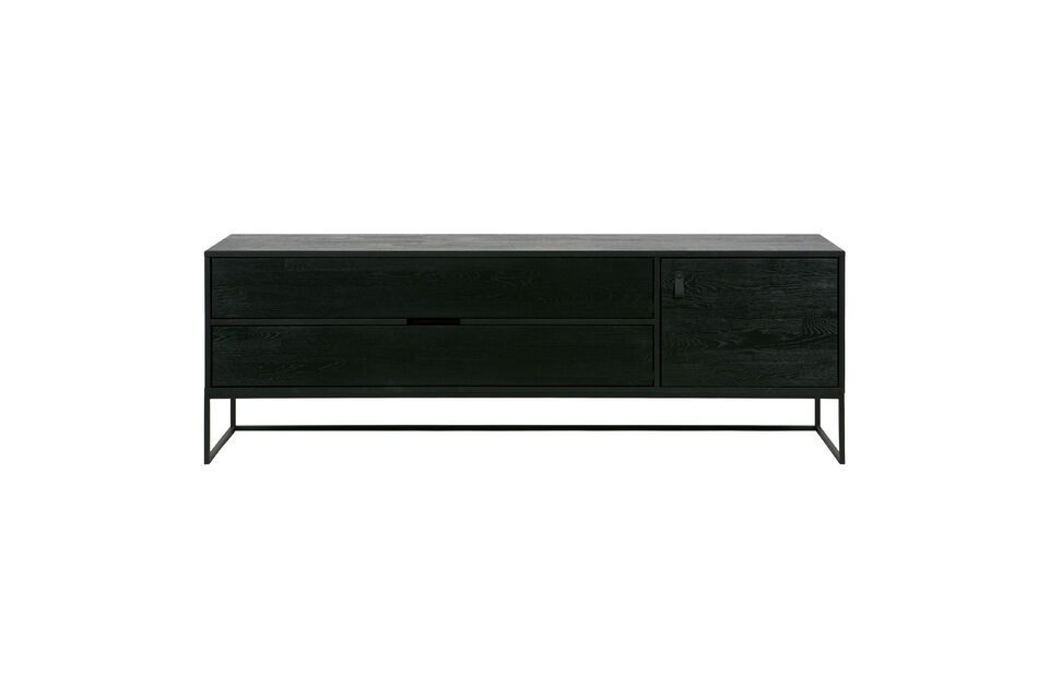 Silas black tv stand Woood