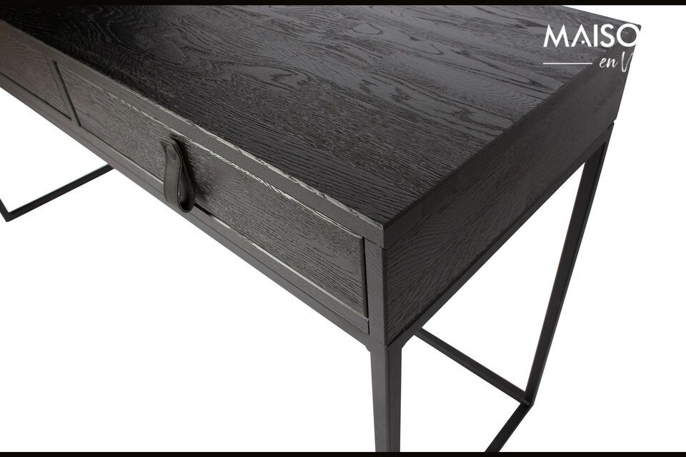 Silas black wooden desk - 4