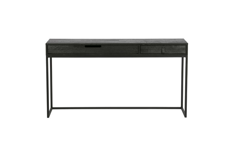 Silas black wooden desk Woood