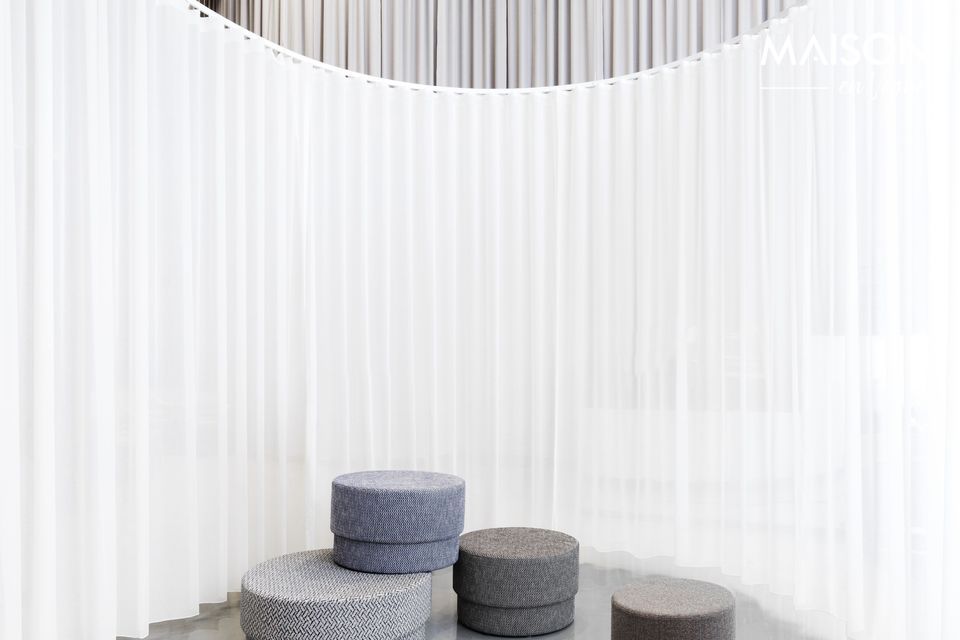 Designed in 2017 by Hans HornemannThe Silo pouf takes its name from its simple cylindrical shape