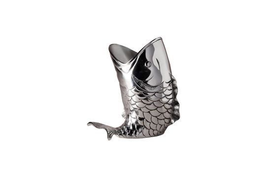 Silver aluminum fish ice bucket