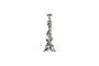 Miniature Silver-plated recycled aluminum candleholder Animal Clipped