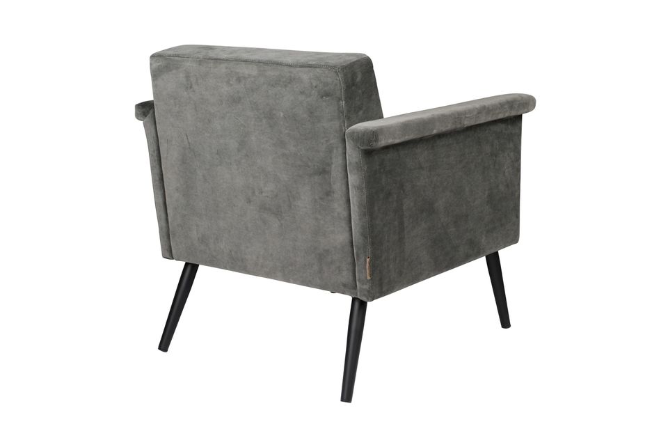Sir William vintage grey lounge chair - 8