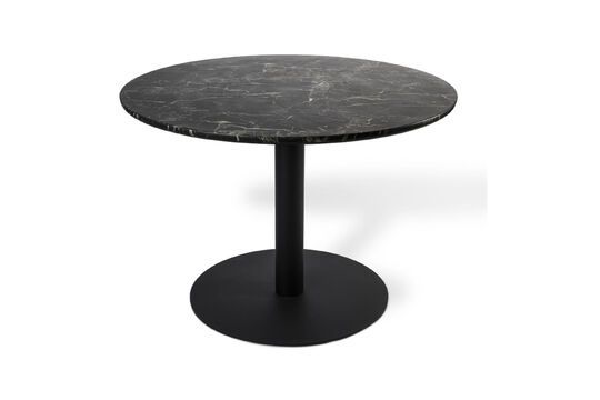 Slab black artificial marble dining table Clipped