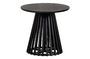 Miniature Slats black wooden side table Clipped